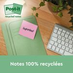 Post-It S/S Recy 47.6X47.6 Ast Pk12