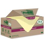 Post-It S/S Recyc 76X76 C/Yllw Pk18