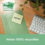 Post-It S/S Recyc 76X76 C/Yllw Pk18