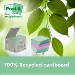 Post-It S/S Recycle 76X76 Asst Pk18