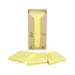 Postit Recyc Pad 76X76 Ylw 654 Pk16