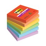 Post-It S/Stick Notes 76X76 Ast Pk6