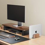 Alba Vert Computer Stand Alu/Walnut