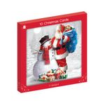 Square Outdoor Santa Cards X10 Pk24
