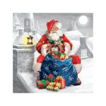 Square Outdoor Santa Cards X10 Pk24