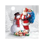 Square Outdoor Santa Cards X10 Pk24