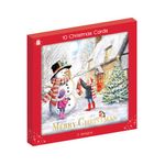 Square Snowman Cards X10 Pk24