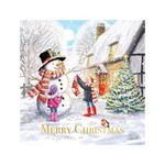 Square Snowman Cards X10 Pk24