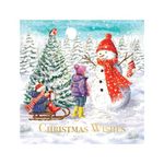 Square Snowman Cards X10 Pk24