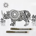 Artline Calligraphy Pen Black Pk4
