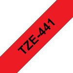 Brother Tze Tpe 18Mmx8M Blk/Red Tpe