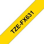 Brother Tze Tpe 12Mmx8M Blk/Ylw