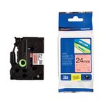 Brother Tze Tpe 24Mmx8M Blk/Org Tpe