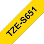 Brother Tze Tpe 24Mmx8M Blk/Ylw Tpe
