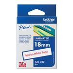Brother Tze Tpe 18Mmx8M Red/Wht Tpe