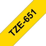 Brother Tze Tpe 24Mmx8M Blk/Ylw Tpe