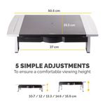 Office Suites Std Mon Stand Blk/Slv