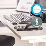 Crystal Gel Mouse Pad/Wrist Supp Blk
