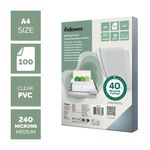 Fellowes Clr Pvc Covers 240Mi Pk100