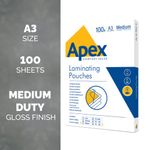 Fellowes Apex A3 M Lamg Pouch Pk100