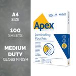 Fellowes Apex A4 M Lamg Pouch Pk100