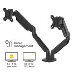 Fellowes Platinum Dual Mon Arm Black