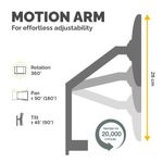 Fellowes Platinum Dual Mon Arm Black