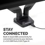 Fellowes Platinum Dual Mon Arm Black