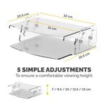 Fellowes Clarity Adj Mon Stand Clear
