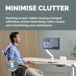 Fellowes Power Desk Type G Uk/Ie Wht