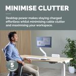 Fellowes Power Desk2 Typeg Uk/Ie Wht