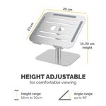 Alumia Desk Based Laptop Stand Slv