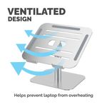 Alumia Desk Based Laptop Stand Slv