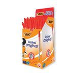Bic Cristal Ball Pen Medium Red Pk50