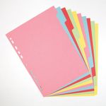 Elba A4 10 Part Card Divider Ast