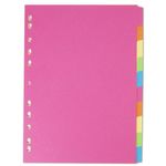 Elba 10-Part Divider Manilla A4 Ast