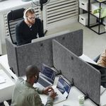 Durable Desk Divider Panel 120Cm Gry