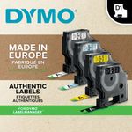 Dymo D1 Lab Tape 12X7Mm Blk/Wht Pk10