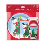 Santa/Friends 25 Piece Party Set Pk6