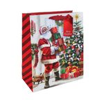 Joyful Santa Gift Bags Lg Ast Pk12