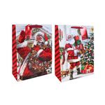 Joyful Santa Gift Bags Med Ast Pk12