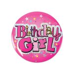 Birthday Girl Jumbo Badge Tip-On Pk6