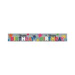 Happy Birthday Foil Party Banner Pk6