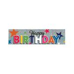 Happy Birthday Foil Party Banner Pk6