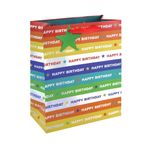 Holo Birthday Gift Bag Lg Rbw Pk6