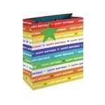 Holo Birthday Gift Bag Med Rbw Pk6