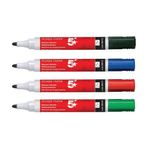 Drywipe Marker Bullet Tip Ast Pk4