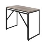 Lova Folding Desk Grey Oak/Black