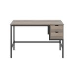 5 Star Varo Rect Desk Grey Oak/Black