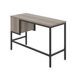 5 Star Varo Rect Desk Grey Oak/Black